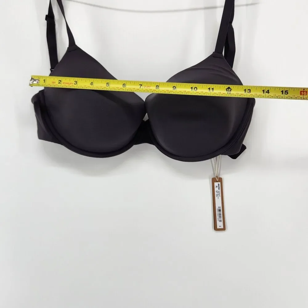 SKIMS 34DDDD Onyx Black Fits Everybody T-Shirt Bra NWT $54 - Picture 7 of 7